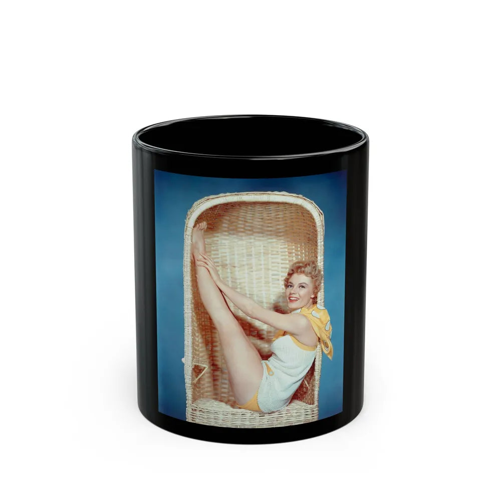 Sheree North #40 (Vintage Female Icon) Black Coffee Mug-11oz-Go Mug Yourself