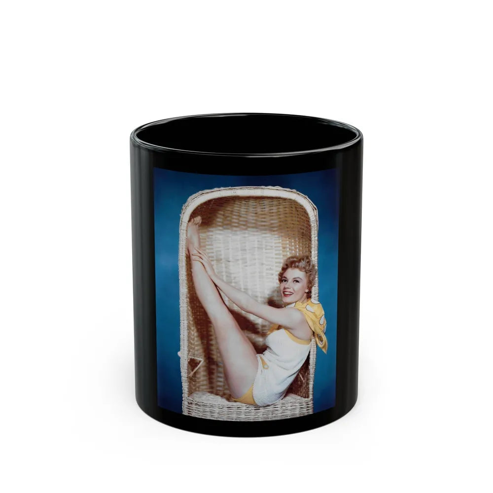 Sheree North #401 (Vintage Female Icon) Black Coffee Mug-11oz-Go Mug Yourself