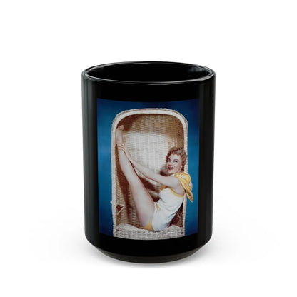 Sheree North #401 (Vintage Female Icon) Black Coffee Mug-15oz-Go Mug Yourself