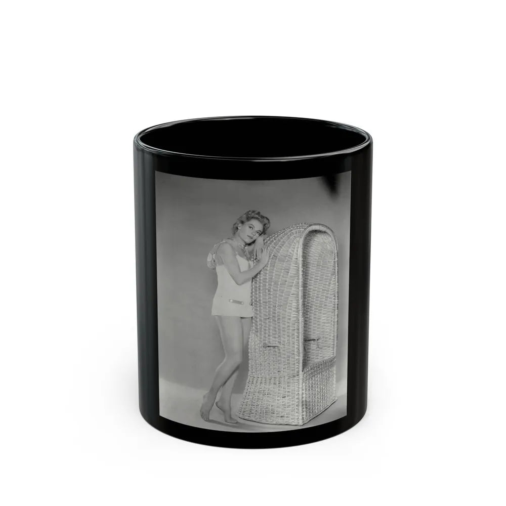 Sheree North #41 (Vintage Female Icon) Black Coffee Mug-11oz-Go Mug Yourself