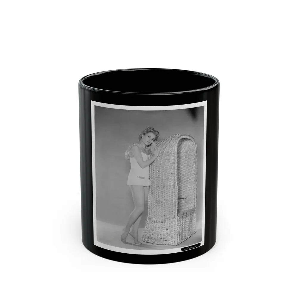 Sheree North #413 (Vintage Female Icon) Black Coffee Mug-11oz-Go Mug Yourself