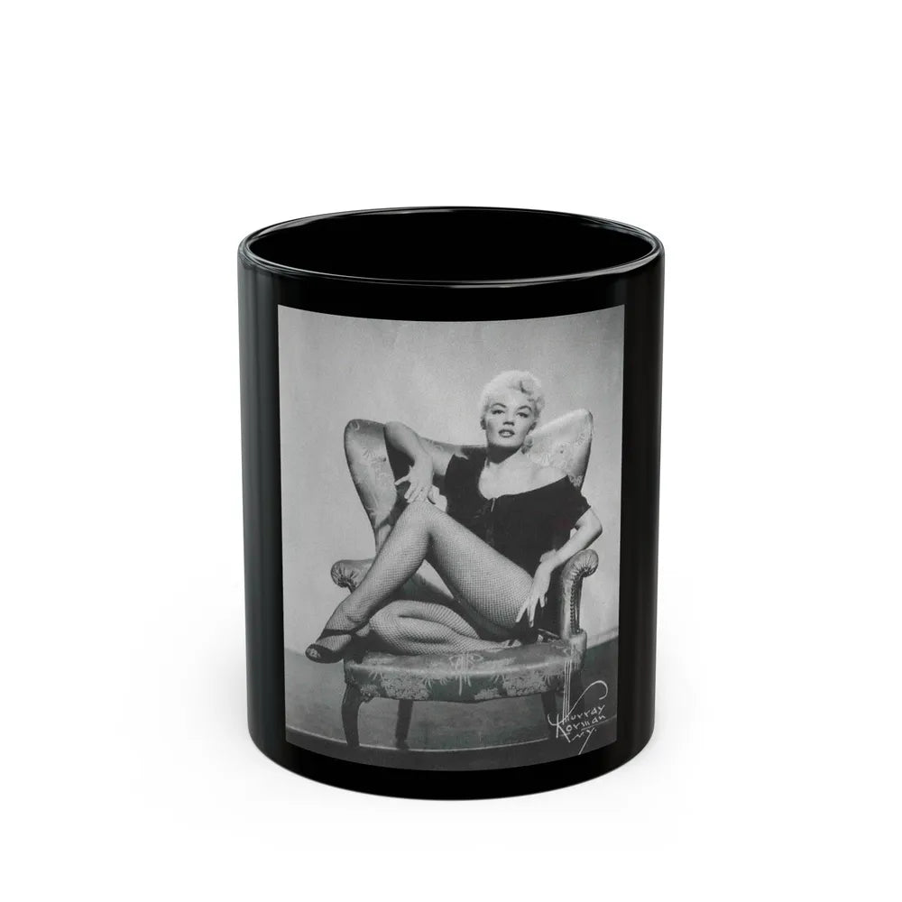 Sheree North #48 (Vintage Female Icon) Black Coffee Mug-11oz-Go Mug Yourself