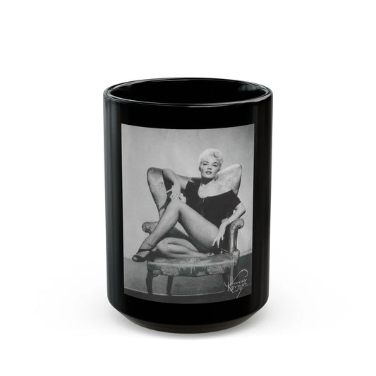 Sheree North #48 (Vintage Female Icon) Black Coffee Mug-15oz-Go Mug Yourself