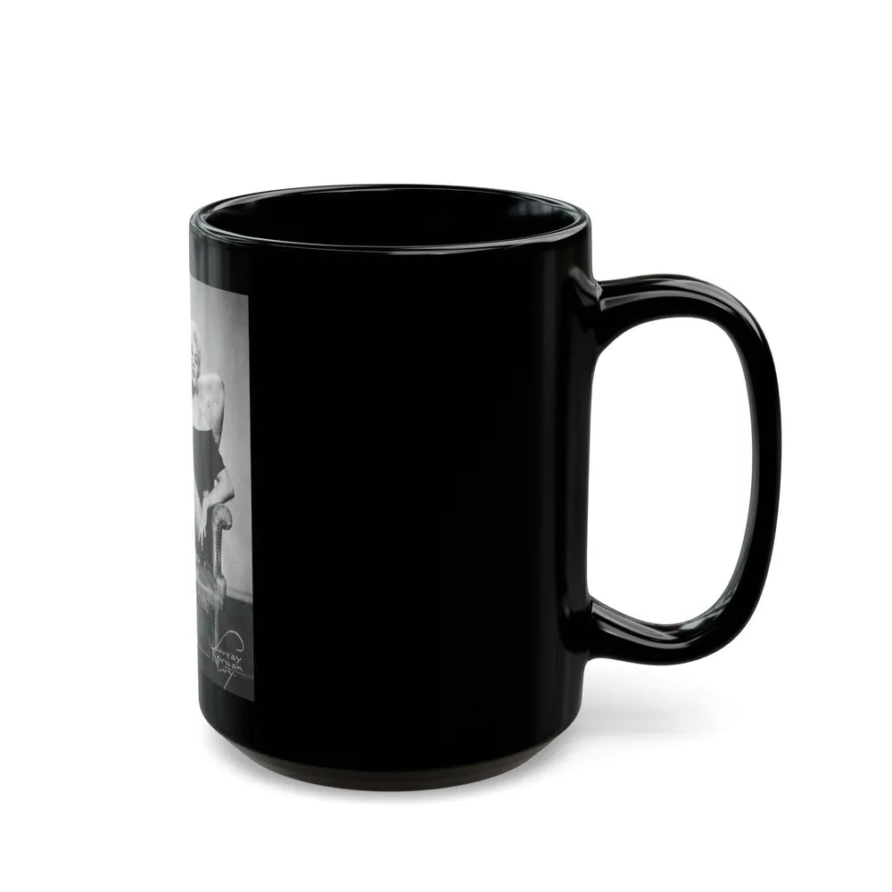 Sheree North #48 (Vintage Female Icon) Black Coffee Mug-Go Mug Yourself
