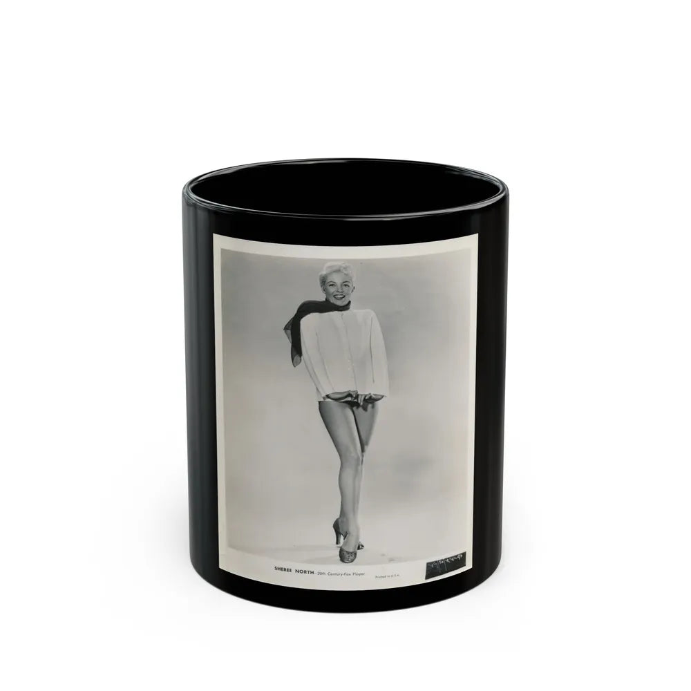 Sheree North #53 (Vintage Female Icon) Black Coffee Mug-11oz-Go Mug Yourself