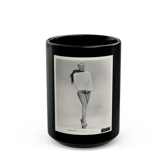 Sheree North #53 (Vintage Female Icon) Black Coffee Mug-15oz-Go Mug Yourself