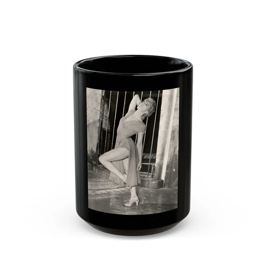Sheree North #63 (Vintage Female Icon) Black Coffee Mug-15oz-Go Mug Yourself