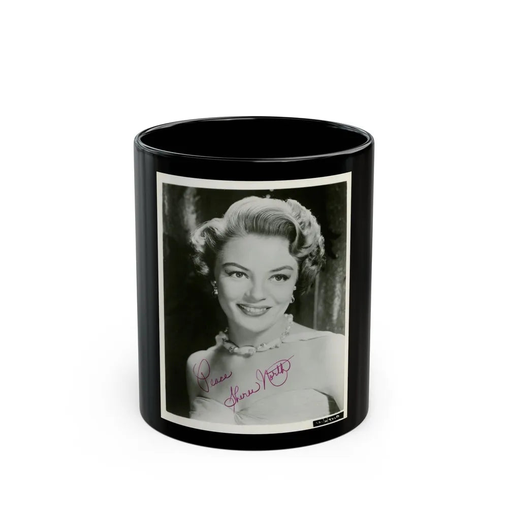 Sheree North #73 (Vintage Female Icon) Black Coffee Mug-11oz-Go Mug Yourself
