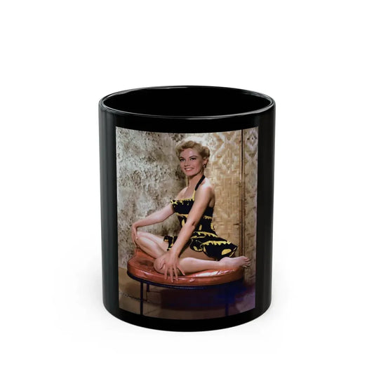 Sheree North #79 - 8x10 Full Body Color 1-Piece Swimsuit Cheesecake Photo circa 1950's3 (Vintage Female Icon) Black Coffee Mug 11oz - Go Mug Yourself