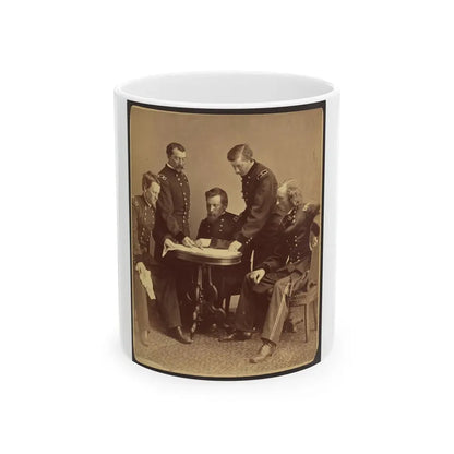 Sheridan And His Generals (U.S. Civil War) White Coffee Mug 11oz - Go Mug Yourself