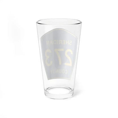 Sheridan County Route 273 WY (Wyoming) (Road Sign) Pint Glass 16oz - Go Mug Yourself