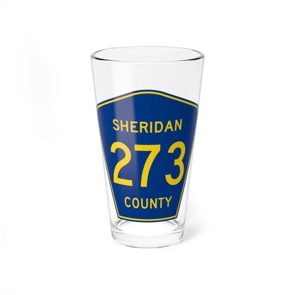 Sheridan County Route 273 WY (Wyoming) (Road Sign) Pint Glss 16oz 16oz - Go Mug Yourself