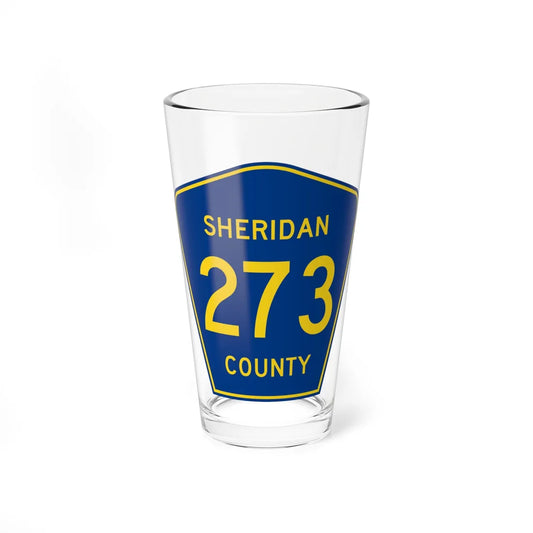 Sheridan County Route 273 WY (Wyoming) (Road Sign) Pint Glss 16oz 16oz - Go Mug Yourself
