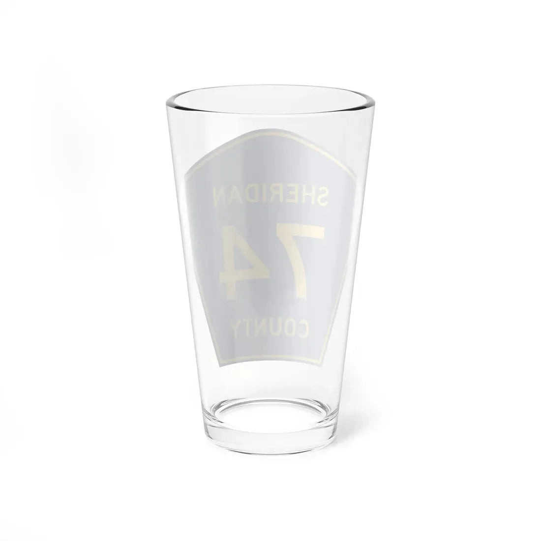 Sheridan County Route 74 WY (Wyoming) (Road Sign) Pint Glass 16oz - Go Mug Yourself