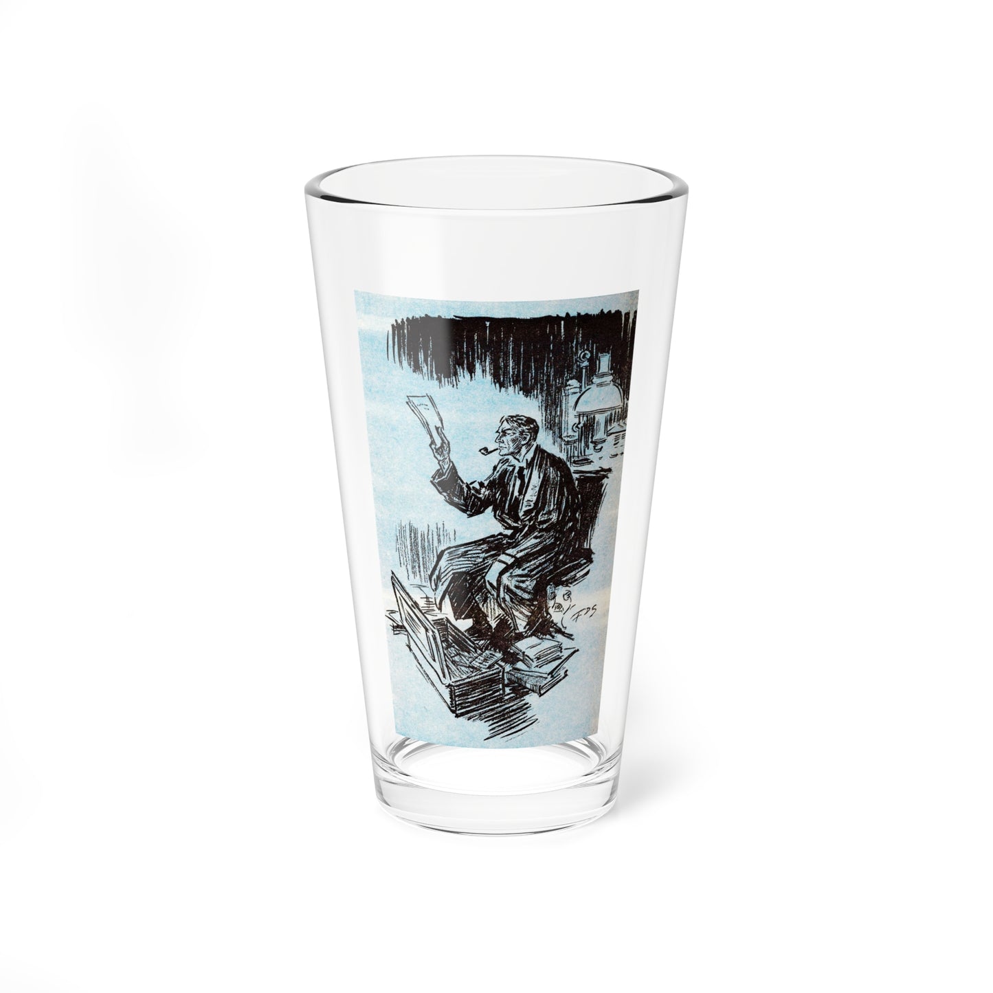 Sherlock Holmes - Dead or Alive (2), Bluebook, May 1953 (Magazine Illustration) Pint Glass 16oz-16oz-Go Mug Yourself