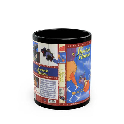 SHERLOCK HOLMES FRENCH CARTOON (VHS COVER) - Black Coffee Mug 11oz - Go Mug Yourself
