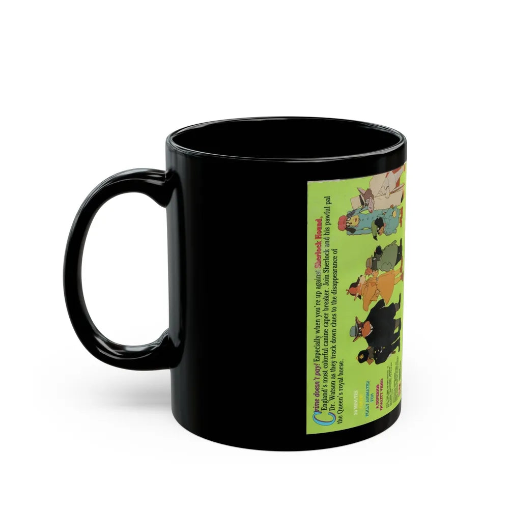 SHERLOCK HOUND DISAPPEARANCE OF THE ROYAL HORSE (VHS COVER) - Black Coffee Mug-Go Mug Yourself