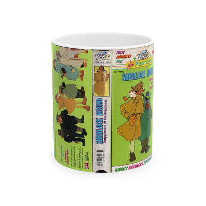 SHERLOCK HOUND DISAPPEARANCE OF THE ROYAL HORSE (VHS COVER) - White Coffee Mug-11oz-Go Mug Yourself