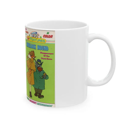 SHERLOCK HOUND DISAPPEARANCE OF THE ROYAL HORSE (VHS COVER) - White Coffee Mug-Go Mug Yourself