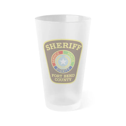 Sherrif Fort Bend County - Frosted Pint Glass 16oz 16oz Frosted - Go Mug Yourself