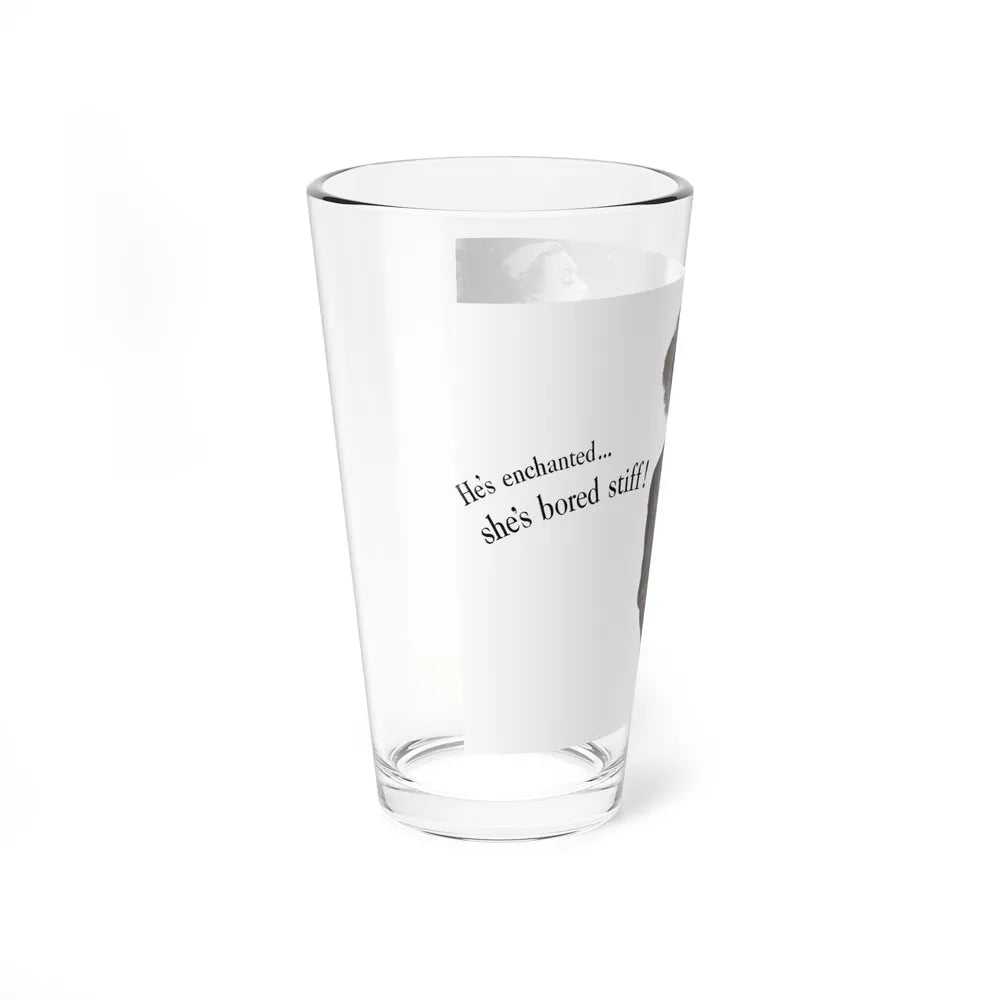 She's bored stiffjpg, 1949 (Magazine Illustration) Pint Glass 16oz-Go Mug Yourself