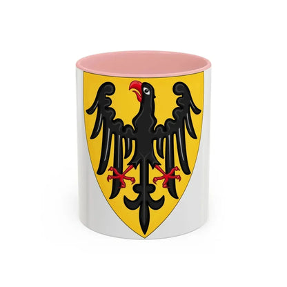 Shield and Coat of Arms of the Holy Roman Emperor (c.1200-c.1300) - Accent Coffee Mug 11oz Pink - Go Mug Yourself