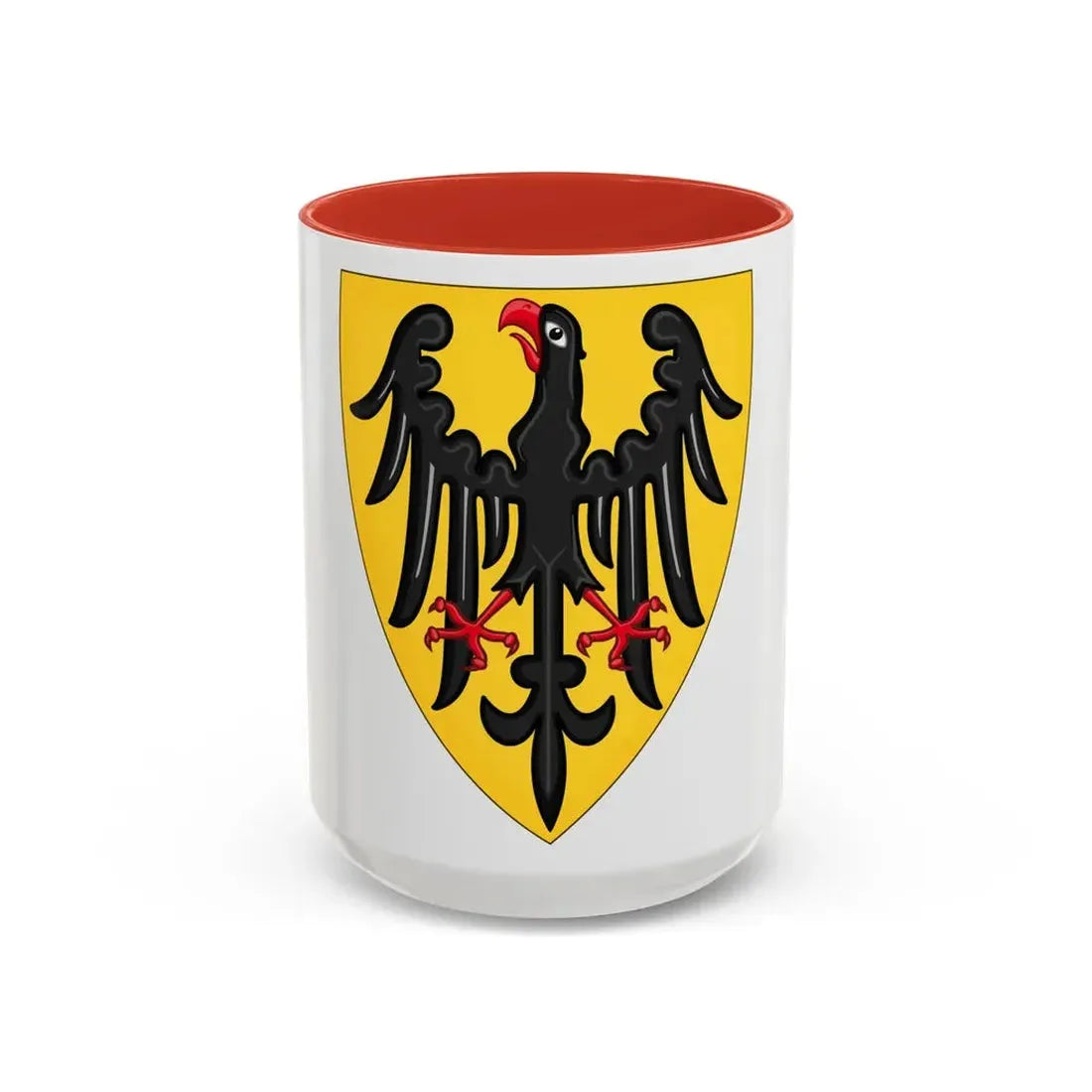 Shield and Coat of Arms of the Holy Roman Emperor (c.1200-c.1300) - Accent Coffee Mug 15oz Red - Go Mug Yourself