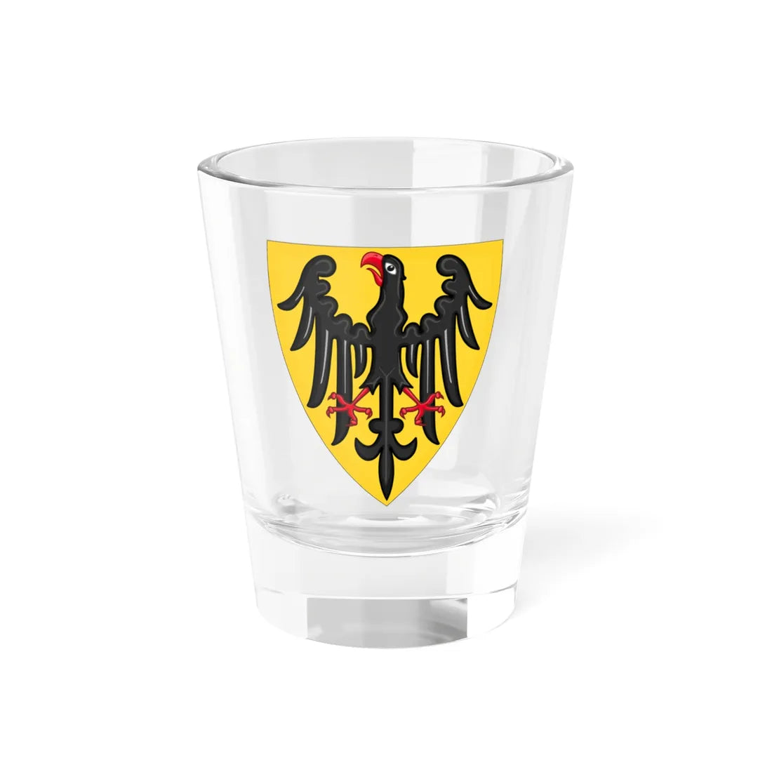 Shield and Coat of Arms of the Holy Roman Emperor c.1200-c.1300 (Austria) (Coat of Arms) Shot Glass 1.5oz 1.5oz - Go Mug Yourself