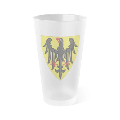 Shield and Coat of Arms of the Holy Roman Emperor (c.1200-c.1300) - Frosted Pint Glass 16oz 16oz Frosted - Go Mug Yourself