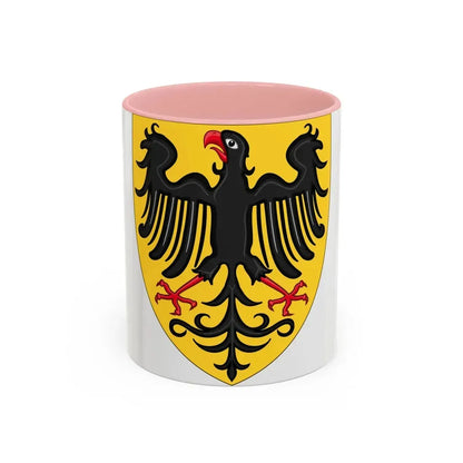 Shield and Coat of Arms of the Holy Roman Emperor (c.1300-c.1400) - Accent Coffee Mug 11oz Pink - Go Mug Yourself