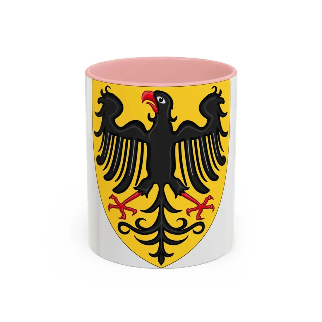 Shield and Coat of Arms of the Holy Roman Emperor (c.1300-c.1400) - Accent Coffee Mug 11oz Pink - Go Mug Yourself