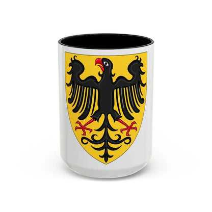 Shield and Coat of Arms of the Holy Roman Emperor (c.1300-c.1400) - Accent Coffee Mug 15oz Black - Go Mug Yourself