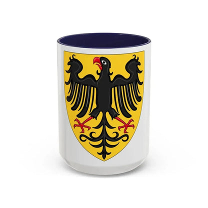 Shield and Coat of Arms of the Holy Roman Emperor (c.1300-c.1400) - Accent Coffee Mug 15oz Navy - Go Mug Yourself