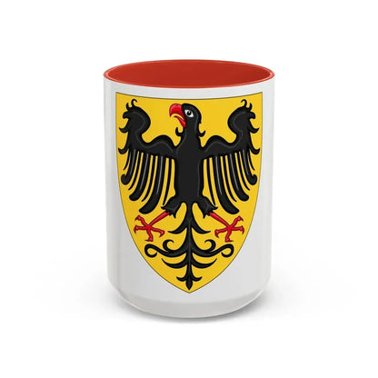 Shield and Coat of Arms of the Holy Roman Emperor (c.1300-c.1400) - Accent Coffee Mug 15oz Red - Go Mug Yourself