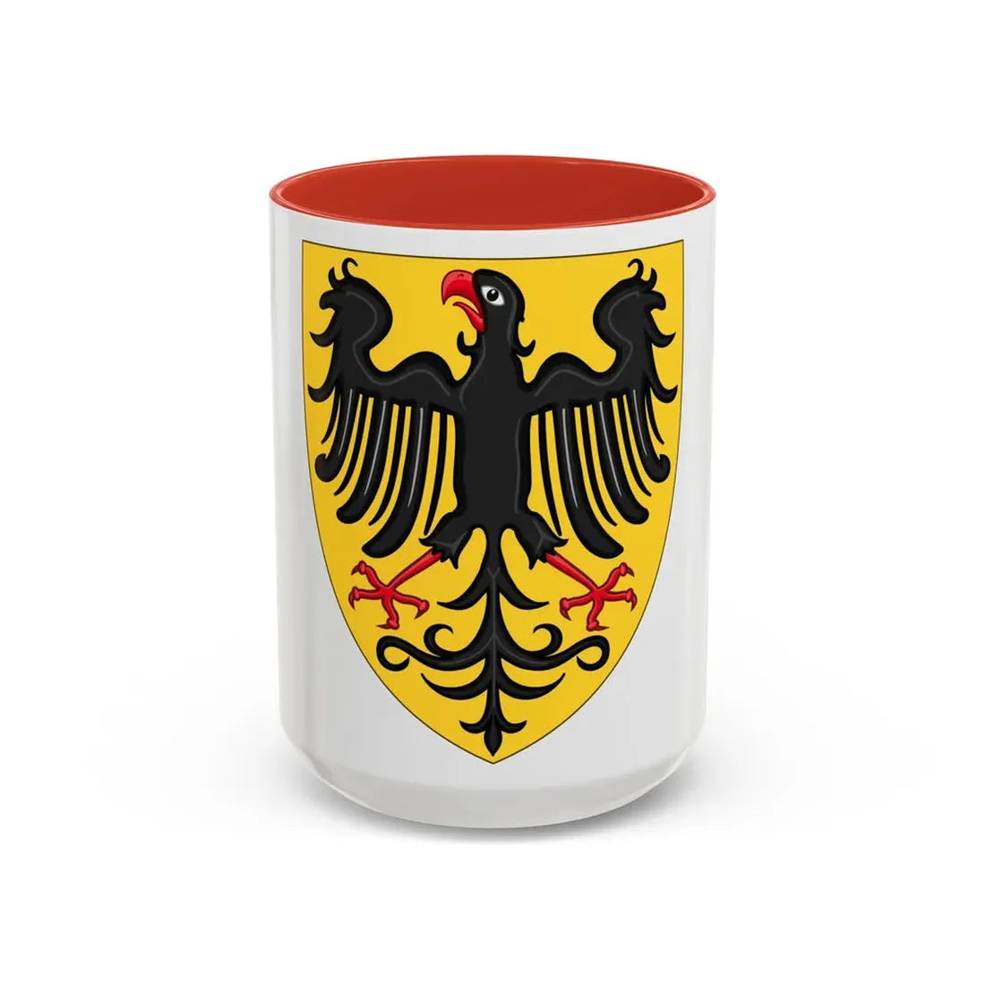 Shield and Coat of Arms of the Holy Roman Emperor (c.1300-c.1400) - Accent Coffee Mug 15oz Red - Go Mug Yourself