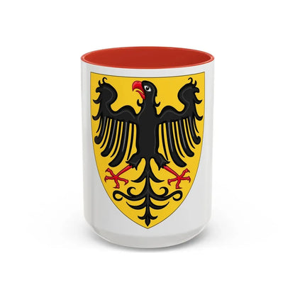 Shield and Coat of Arms of the Holy Roman Emperor (c.1300-c.1400) - Accent Coffee Mug 15oz Red - Go Mug Yourself