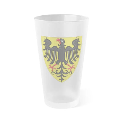 Shield and Coat of Arms of the Holy Roman Emperor (c.1300-c.1400) - Frosted Pint Glass 16oz 16oz Frosted - Go Mug Yourself