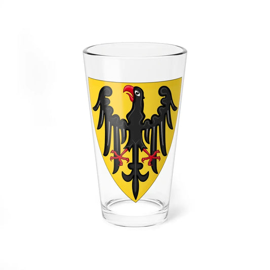 Shield and Coat of Arms of the Holy Roman Emperor (c.1200-c.1300) - Pint Glass 16oz-16oz-Go Mug Yourself