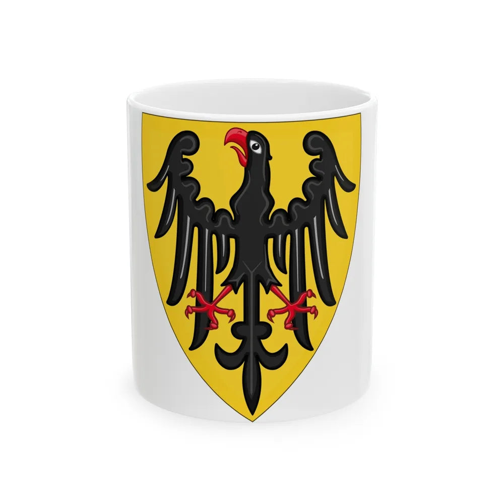 Shield and Coat of Arms of the Holy Roman Emperor (c.1200-c.1300) - White Coffee Mug-11oz-Go Mug Yourself