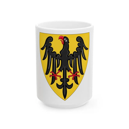 Shield and Coat of Arms of the Holy Roman Emperor (c.1200-c.1300) - White Coffee Mug-15oz-Go Mug Yourself