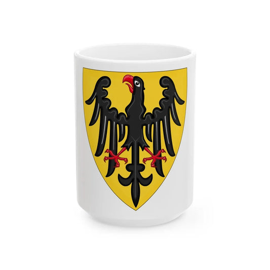 Shield and Coat of Arms of the Holy Roman Emperor (c.1200-c.1300) - White Coffee Mug-15oz-Go Mug Yourself