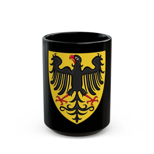 Shield and Coat of Arms of the Holy Roman Emperor (c.1300-c.1400) - Black Coffee Mug-15oz-Go Mug Yourself