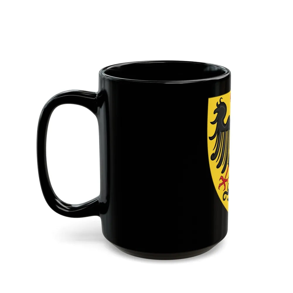 Shield and Coat of Arms of the Holy Roman Emperor (c.1300-c.1400) - Black Coffee Mug-Go Mug Yourself