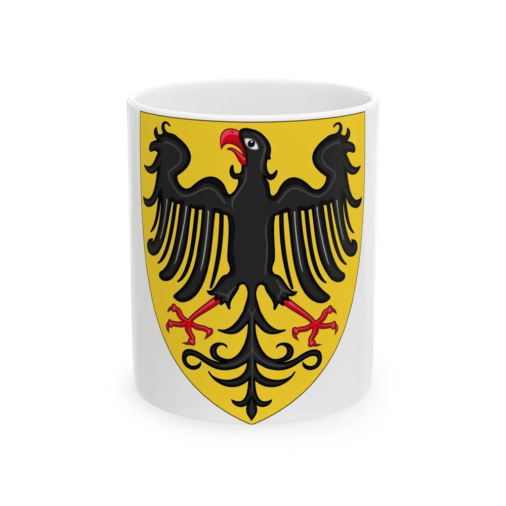 Shield and Coat of Arms of the Holy Roman Emperor (c.1300-c.1400) - White Coffee Mug-11oz-Go Mug Yourself