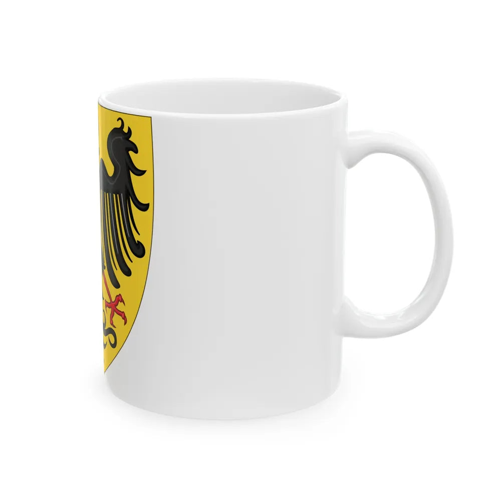 Shield and Coat of Arms of the Holy Roman Emperor (c.1300-c.1400) - White Coffee Mug-Go Mug Yourself