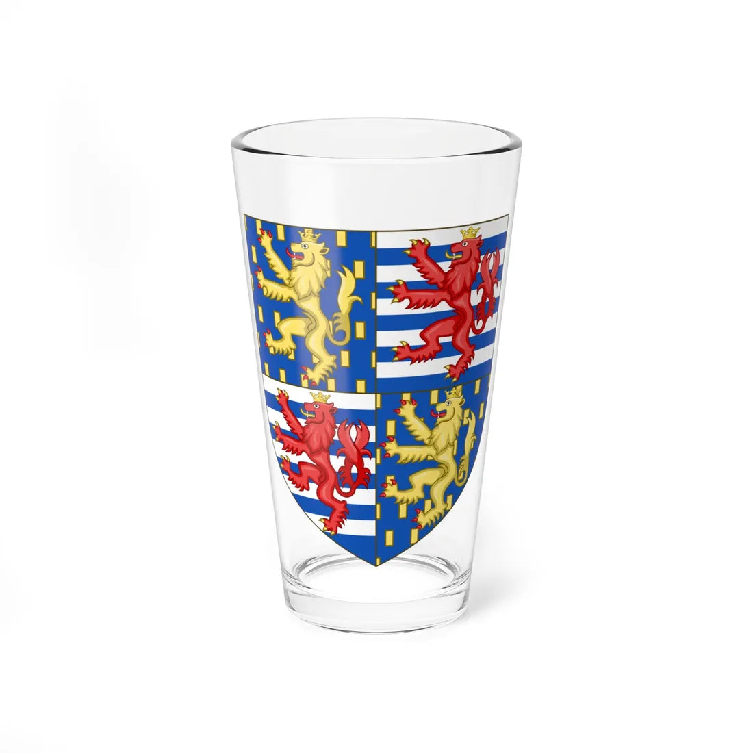 Shield from Lesser coat of arms of the Grand Duke of Luxembourg 1898-2000 (Luxembourg) (Coat of Arms) Pint Glass 16oz 16oz - Go Mug Yourself