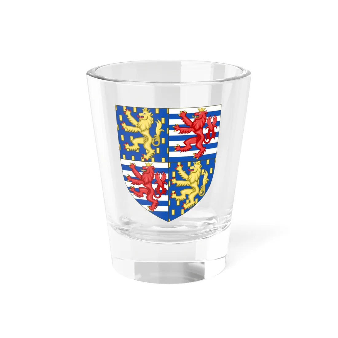 Shield from Lesser coat of arms of the Grand Duke of Luxembourg 1898-2000 (Luxembourg) (Coat of Arms) Shot Glass 1.5oz 1.5oz - Go Mug Yourself