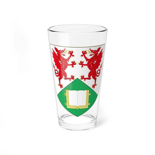 Shield of Aberystwyth University (United Kingdom) (Coat of Arms) Pint Glass 16oz 16oz - Go Mug Yourself