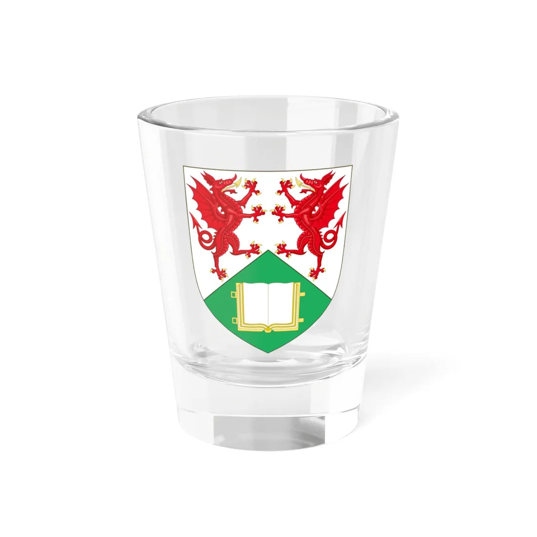 Shield of Aberystwyth University (United Kingdom) (Coat of Arms) Shot Glass 1.5oz - Go Mug Yourself