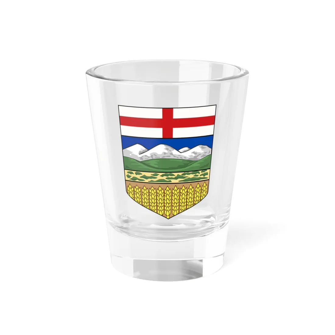 Shield of Alberta (Canada) (Coat of Arms) Shot Glass 1.5oz 1.5oz - Go Mug Yourself
